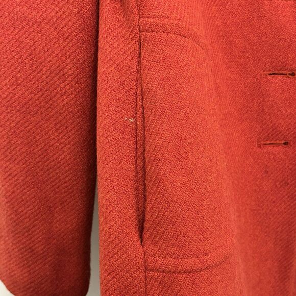 Gadzooks Wool Blend Overcoat Womens Medium Button Front Pockets Trench Midi - Picture 9 of 11